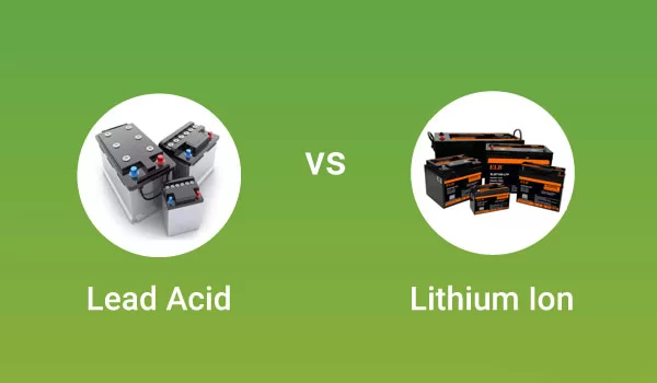Comparison of lead-acid and lithium-ion golf cart batteries side by side