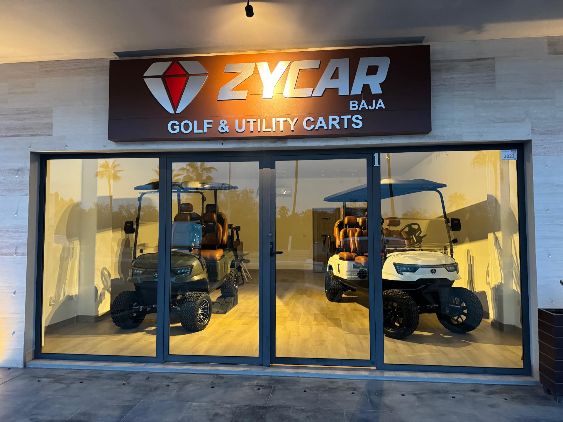 Zycar Baja showroom storefront in San José del Cabo